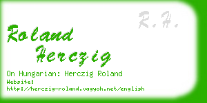 roland herczig business card